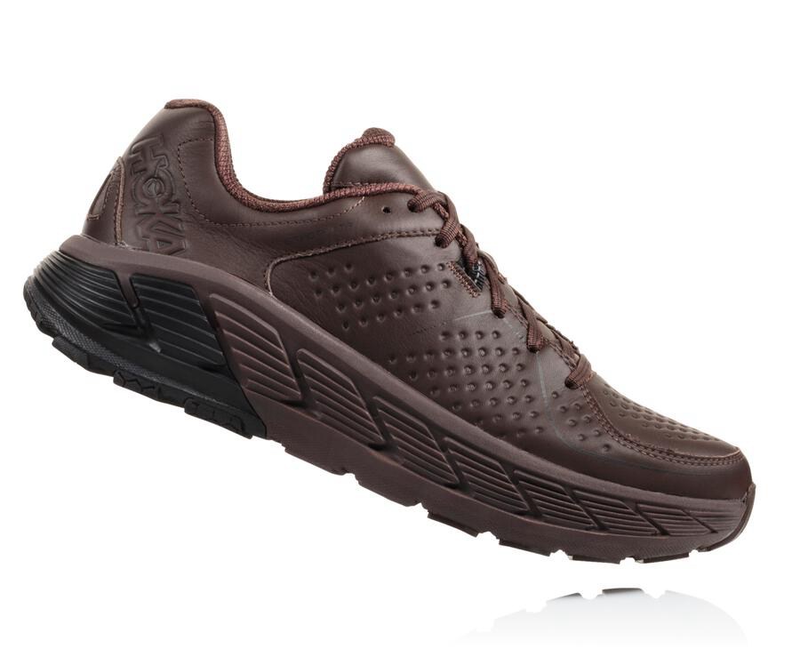 Hoka One One Running Shoes Mens Brown - Gaviota Leather - 61583EZLS